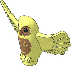 Animal Owl with Spread Wings with Orange Beak and Eyebrows and Medium Nougat Rippled Chest Feathers Pattern Animal Owl with Spread Wings with Orange Beak and Eyebrows and Medium Nougat Rippled Chest Feathers Pattern
