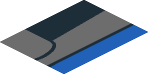 ~Sticker  0.8 x  4.0 with Black Window and Grey Frame on Blue Background Right - Second Face