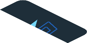 ~Sticker  0.8 x  1.6 with Chevrolet Logos and Light Blue Quads on Black Background Right - First Face