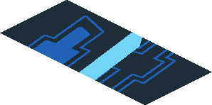 ~Sticker  0.8 x  1.6 with Chevrolet Logos and Light Blue Quads on Black Background Right -  Second Face