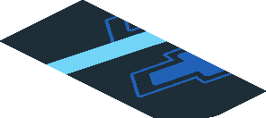 ~Sticker  0.8 x  1.6 with Chevrolet Logos and Light Blue Quads on Black Background Left -  Third Face