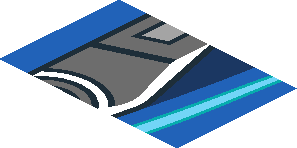 ~Sticker  0.8 x  3.0 with Headlamp on Blue Background Right - Fourth Face