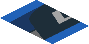 ~Sticker  0.8 x  3.0 with Headlamp on Blue Background Right - Second Face