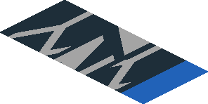 ~Sticker 0.8 x 4.1 with Black Air Vent and ZL1 Logo on Blue Background - Fourth Face ~Sticker 0.8 x 4.1 with Black Air Vent and ZL1 Logo on Blue Background - Fourth Face