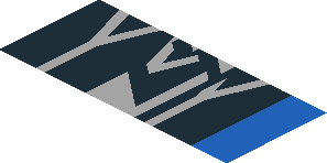 ~Sticker  0.8 x  4.1 with Black Air Vent and ZL1 Logo on Blue Background - Third Face