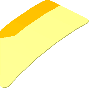 Sticker  0.8 x  1.6 with Orange Trapezoid on Transparent Background Right (Formed)