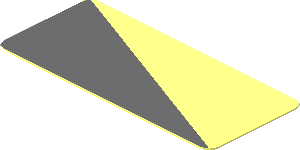 Sticker  0.8 x  1.8 with Grey Triangle on Transparent Background Left