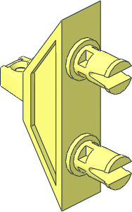 Technic Connector  3 x  1 x  4 with Two Pins and Click Hinge