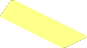 ~Sticker Back  0.8 x  2.5 Irregular