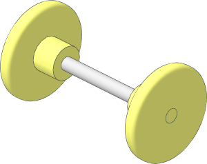 ~Axle Steel  6 x 64 with Two Wheels  6.2 x 42