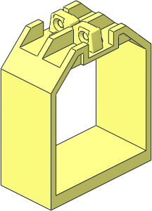 Container  4 x  2 x  4 with 2 Click Hinges
