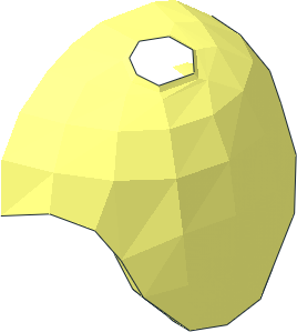 ~Minifig Cap with Antenna - Rubber Cap Half