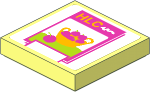 Tile  2 x  2 with "HLC" and Cherries Sticker