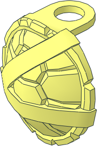 Minifig Ninja Turtle Shell with Horizontal and Diagonal Belts