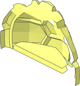 ~Minifig Ninja Turtle Shell with Horizontal and Diagonal Belts - Asymmetric Part