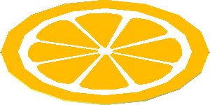 Sticker  1.8 x  1.8 with Orange Fruit Slice