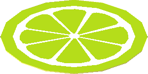 Sticker  1.8 x  1.8 with Lime Fruit Slice