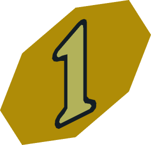 ~Duplo Train Cabin  3.2 x  3 x  3 with Narrow Front Windows with "1" Pattern - Number