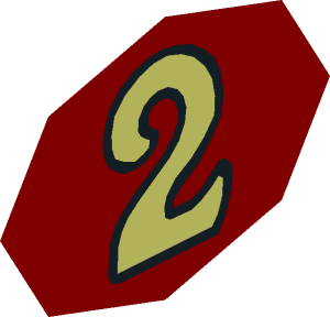 ~Duplo Train Cabin  3.2 x  3 x  3 with Narrow Front Windows with "2" Pattern - Number