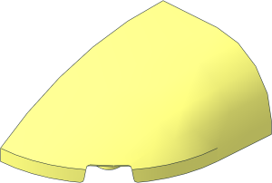 Slope Brick Curved  2 x  3 with Quarter Circle - Left