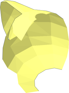 ~Animal Cat Sitting - Head Half without Patternable Surface