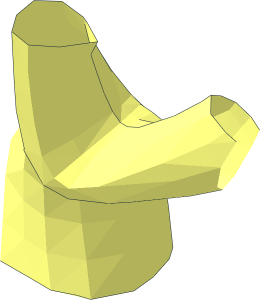 ~Wheel  6 x 56 with Center Axle Hole, 6 Pin Holes, Curved Spokes, Spoke