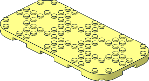 Plate  8 x 16 x  0.667 with Rounded Corners and Reduced Studs