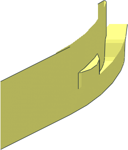 ~Plate  8 x 16 x  0.667 with Rounded Corners and Reduced Studs - Corner, Half