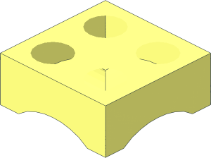~Brick  2 x  2 x  0.667 with Rubber Foot - Foot