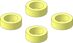 ~Brick  2 x  2 x  0.667 with Rubber Foot - Studs