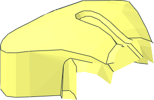 ~Duplo Flower with  5 Rounded Petals and  1 Top Stud - Petal