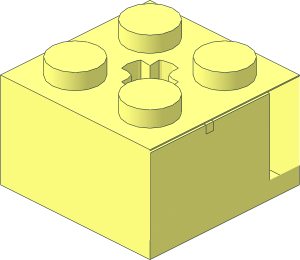 ~Brick  2 x  2 with Ball Socket and Axlehole Base