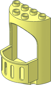 Duplo Wall  4 x  3 x  5 Curved Turret with Balcony