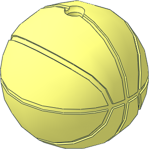 Minifig Head Basketball