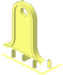 ~Duplo Boat Helm / Ship's Wheel Support - Half