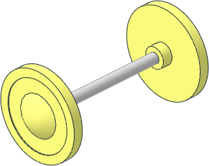 ~Wheel  3 x 20 Duplo Pram with Metal Axle