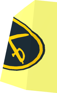 ~Minifig Hat Cowboy with Cavalry Logo Pattern - Pattern Half