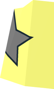 ~Minifig Hat Cowboy with Silver Star Pattern - Pattern Half