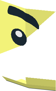 ~Minifig Head with Black Thick Eyebrows Half Pattern