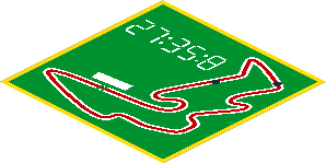 Sticker 5.8 x 5.8 with Map of Race Track and Time Display