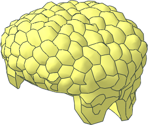 Minifig Hair Coiled Short with Squared Front