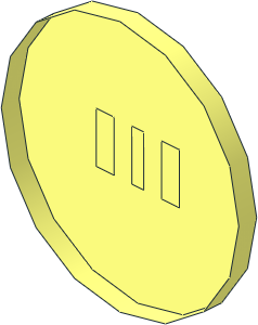 ~Roadsign Clip-on 2 x 2 Round without Front Face ~Roadsign Clip-on 2 x 2 Round without Front Face
