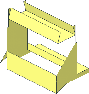 ~Train Track  9V Crossing - Plastic Part, Inner Side Clamp Cutout High Profile, Common Area ~Train Track  9V Crossing - Plastic Part, Inner Side Clamp Cutout High Profile, Common Area