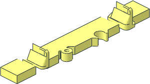 ~Train Track  9V Crossing - Plastic Part, End Sleeper