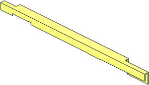 ~Train Track  9V Crossing - Outer Right Metal Rail ~Train Track  9V Crossing - Outer Right Metal Rail