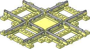 ~Train Track  9V Crossing