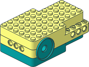 ~Electric Bluetooth Motor Body Assembly with Dark Turquoise Bottom and Drive Hub Support