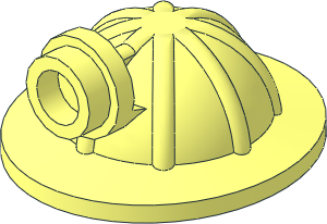 Minifig Helmet Mining with Forward Facing Stud