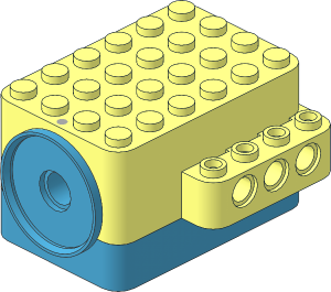 ~Electric Bluetooth Motor Body Assembly with Dark Azure Bottom and Drive Hub Support