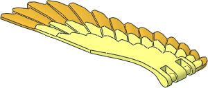 Animal Eagle Wing Right with Metallic Gold Feathers Pattern Animal Eagle Wing Right with Metallic Gold Feathers Pattern